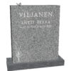 Hautakivi Viljantähkä 3 on väritykselttän Kurun harmaa. Nimitiedot ja koriste maalattu helmenharmaalla hautakiveen.